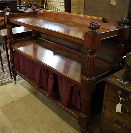 Victorian mahogany three-tier buffet